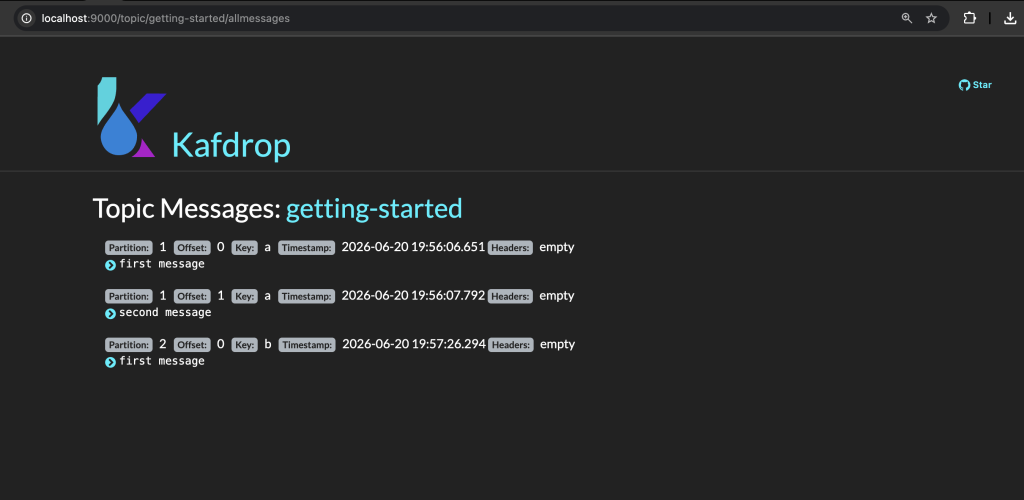 View Messages | Kafdrop